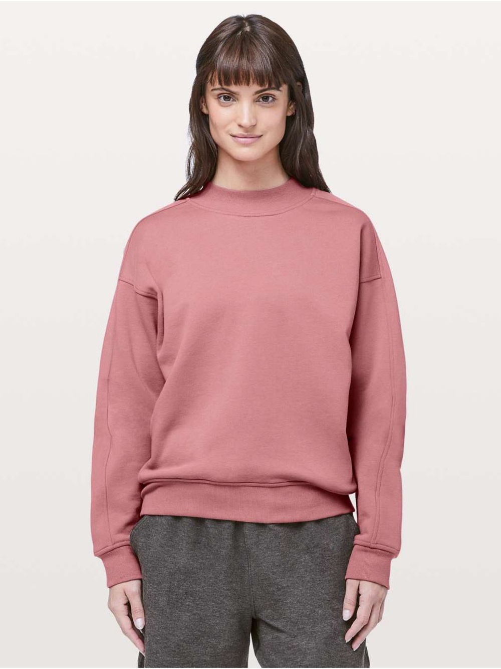 Lululemon Dusty Rose Chill On Pullover Crewneck Sweatshirt - size 8